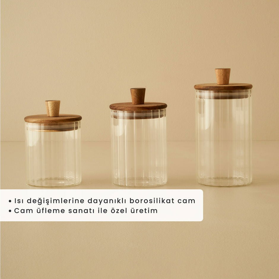 Beatrice Houten Dekselpot Naturel (450 cc)