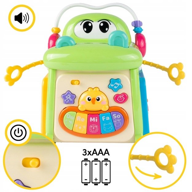Interactieve Acviteitenkubus Krokodil – Leerzaam Babyspeelgoed – Muziek, Vormen & Spelletjes – Perfect Cadeau voor Baby’s