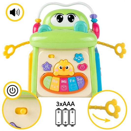 Interactieve Acviteitenkubus Krokodil – Leerzaam Babyspeelgoed – Muziek, Vormen & Spelletjes – Perfect Cadeau voor Baby’s