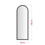 Spiegelhome-Zwarte-Ovale-Staande-Spiegel-Afmeting-180x60-cm