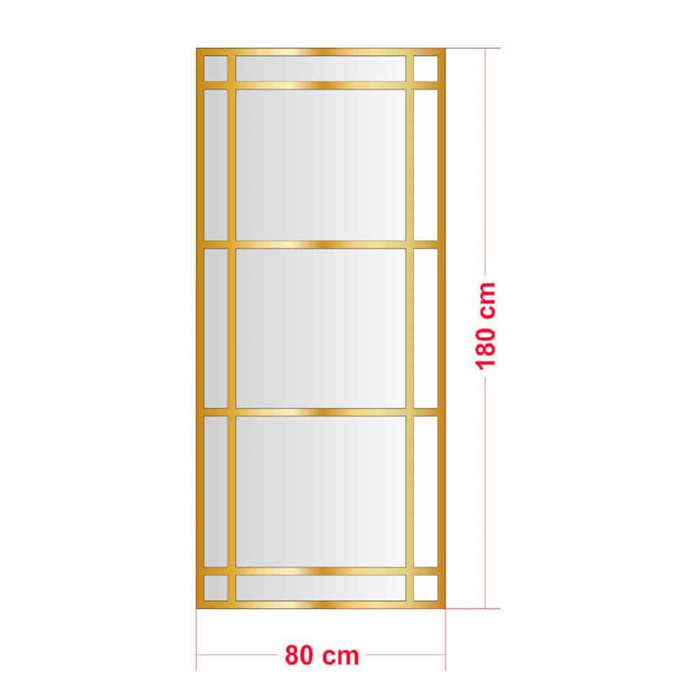 Afmetingen Gouden Rechthoekige Staande Spiegel