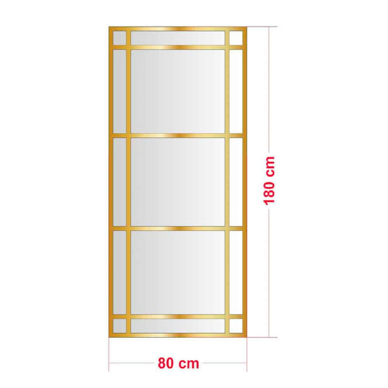 Industriele Look Gouden Rechthoekige Spiegel 180x80 cm