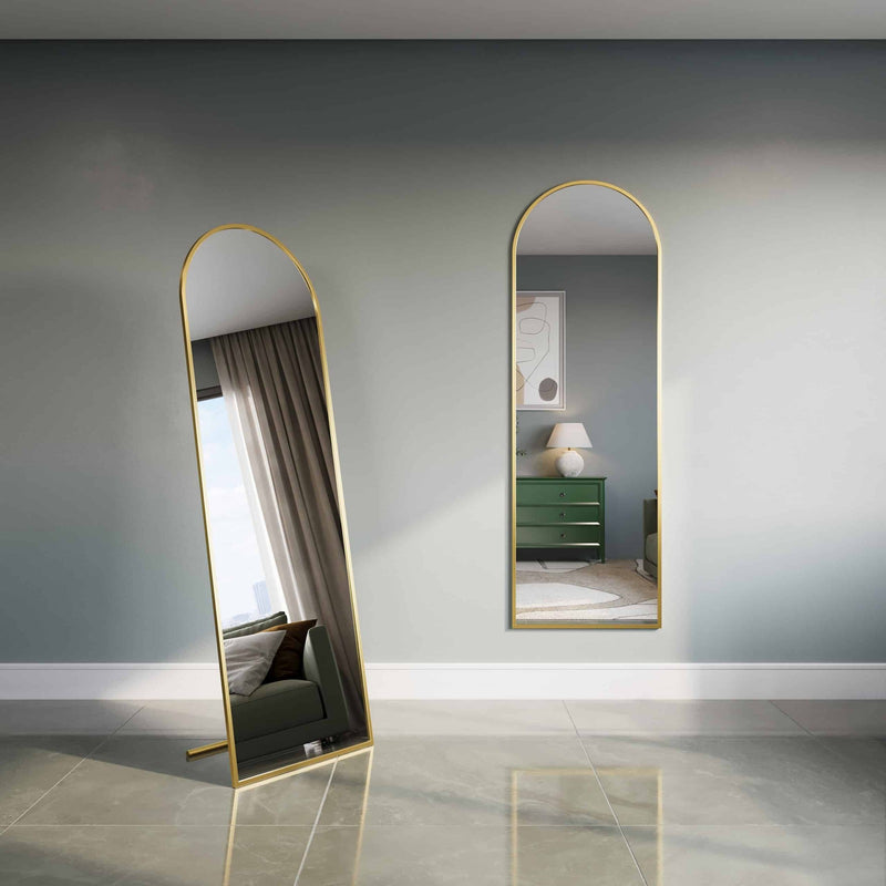 Goud Staande Ovale Spiegel - 180x60
