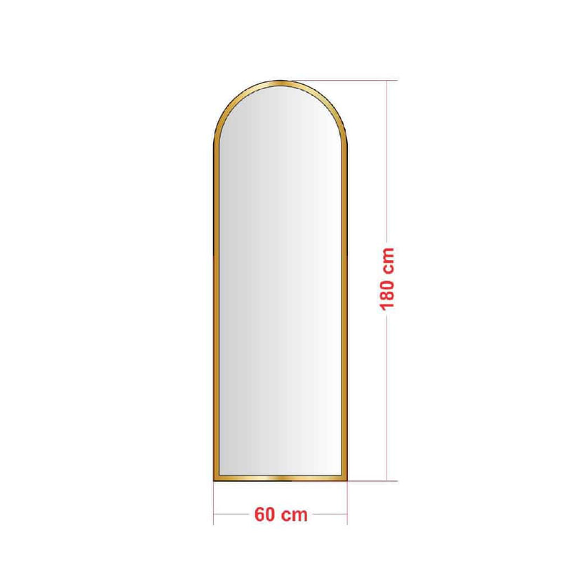 Goud Staande Ovale Spiegel - 180x60