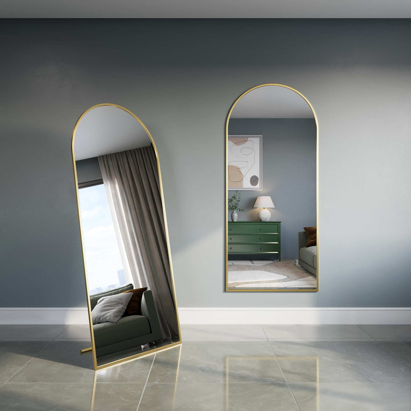 Goud Staande Boogpiegel - 180x80