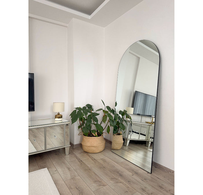 Frameloze Staande Boog Spiegel 180 x 80 cm – Vrijstaand, Leunend of Wandmontage