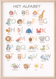 Het alfabet en getallen poster A3 (21 × 29,7 cm) - DIGITAAL