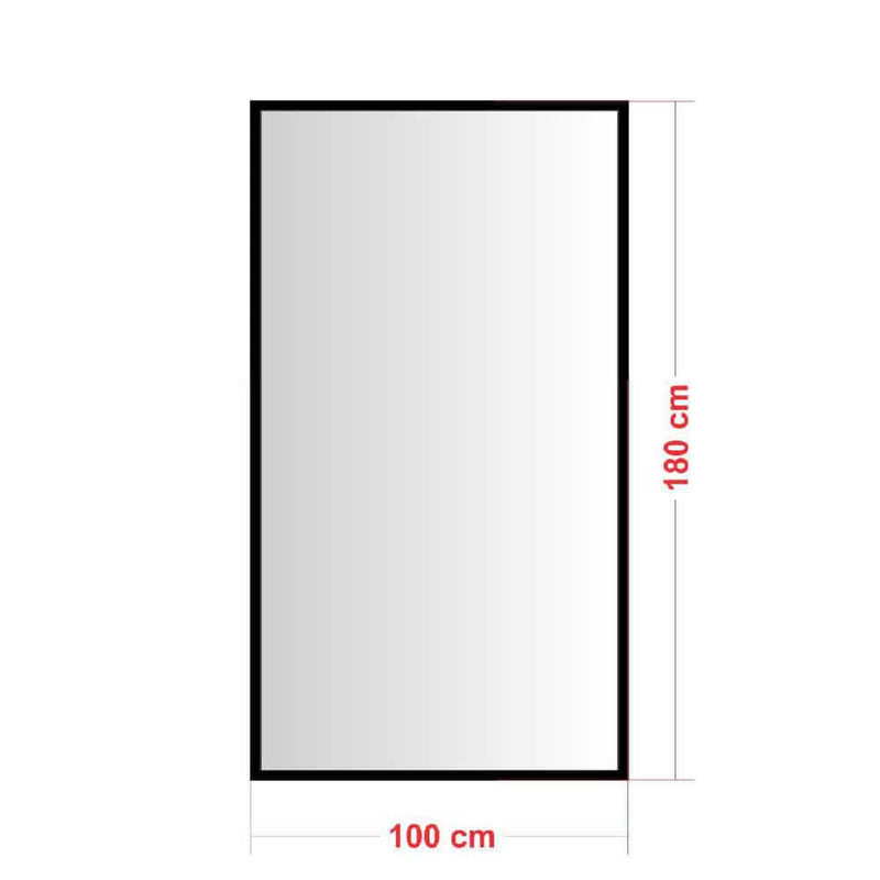 Zwarte Staande Rechthoekige Spiegel - 180x100 cm