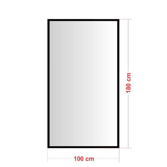 Premium-Zwarte-Staande-Rechthoekige-Spiegel-Afmeting