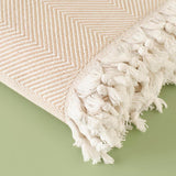 100% katoenen Nina tweepersoonsbedsprei beige (200x230 cm)