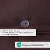 Supreme 100% Katoen Satijn Dubbel Laken Set Bruin (200x220 cm)