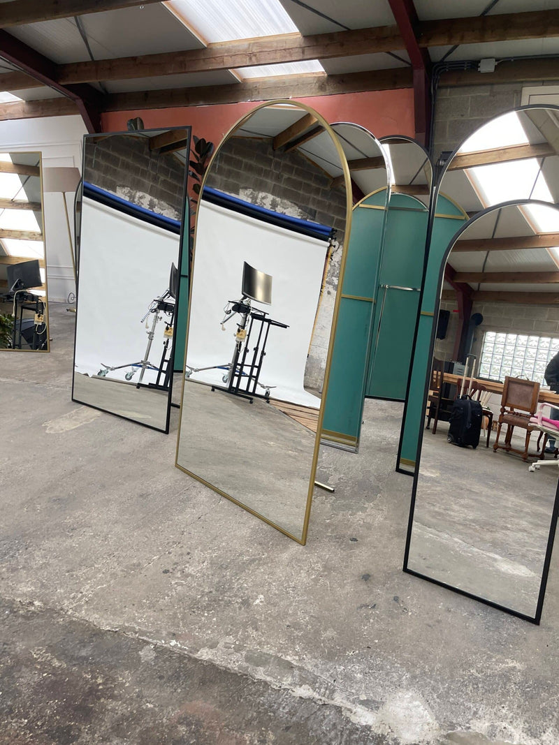 Wit Staande Boogpiegel - 180x80