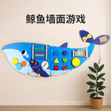 Montessori Walvis Busy Board – Groot Houten Activiteitenbord voor Baby & Peuter