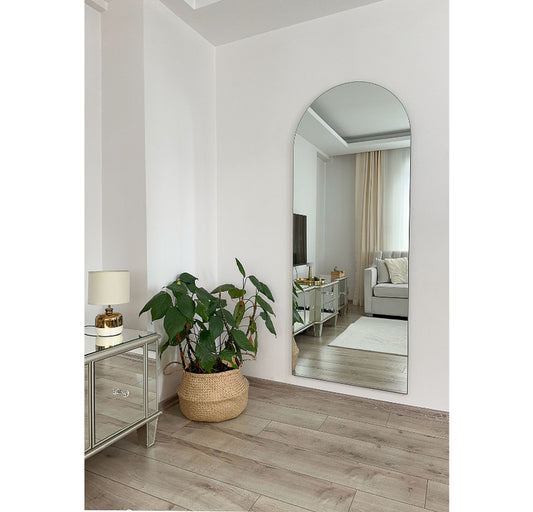 Frameloze Boog Spiegel 180 x 70 cm – Vrijstaand, Leunend of Wandmontage