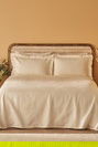 100% katoenen exclusieve jacquard tweepersoonsbedspreiset ecru (240x260 cm)