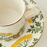 Lily Porseleinen Theekopjesset van 2, Groen (180 cc)