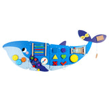 Montessori Walvis Busy Board – Groot Houten Activiteitenbord voor Baby & Peuter