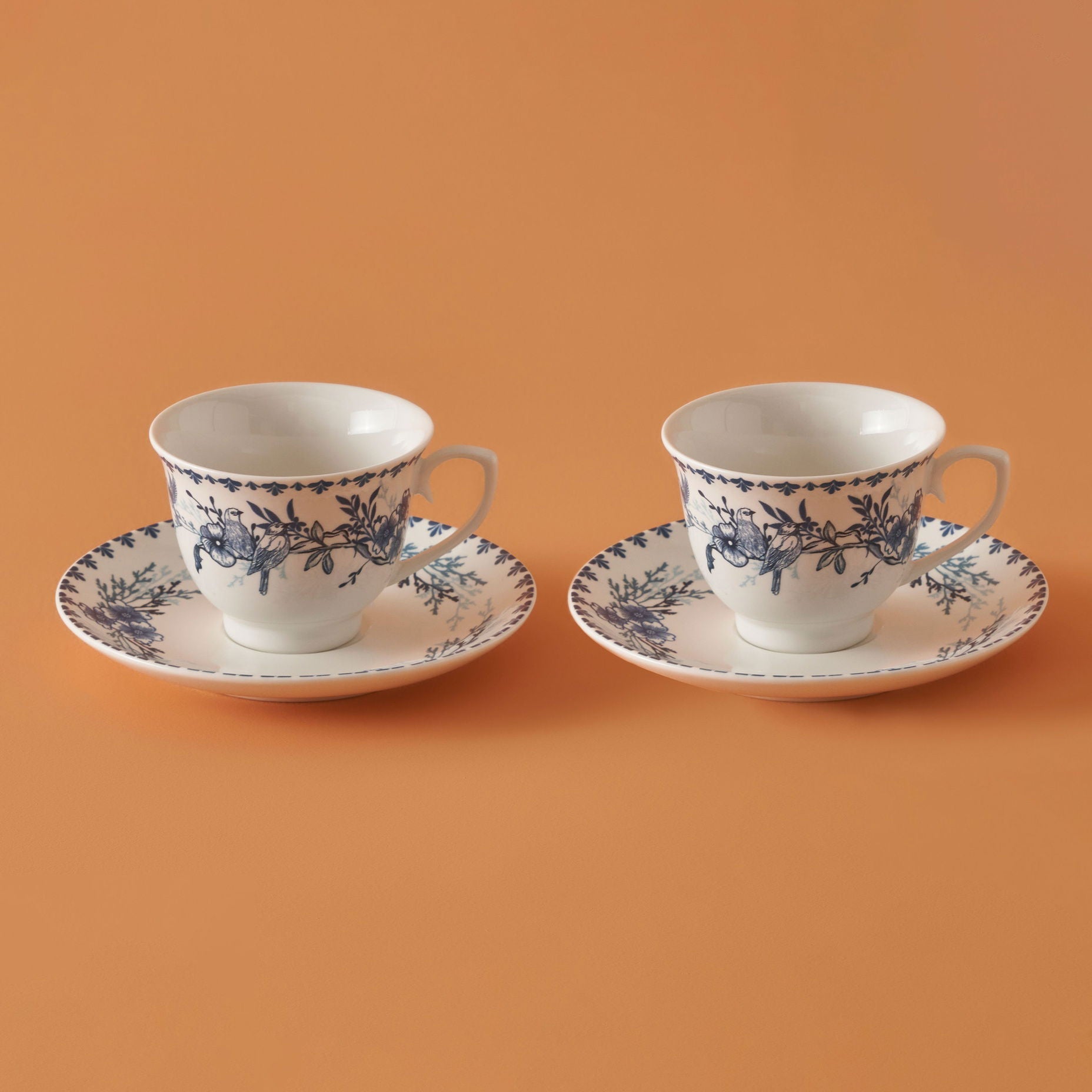 Bleu Blanc 2-delige koffiekopjesset blauw (90 cc)