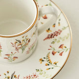Flores porseleinen koffiekopjesset van 2 (90 ml)
