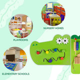 Houten Montessori - Krokodil Activiteitenbord voor Kinderen – Educatief Speelgoed Motoriek – Wandspeelgoed 1+ jaar