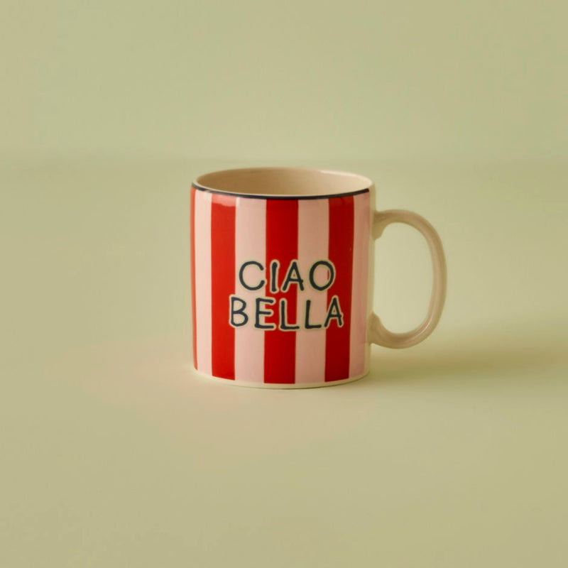 Line Cup Ciao Bella porseleinen mok Rood (390 cc)