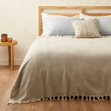 100% katoenen Nina tweepersoonsbedsprei grijs (200x230 cm)