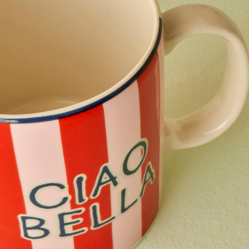 Line Cup Ciao Bella porseleinen mok Rood (390 cc)