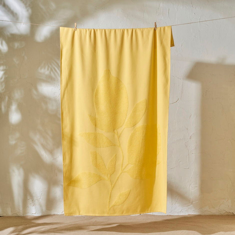 100% katoenen Lemoncello strandhanddoek- laken geel (90x150 cm)