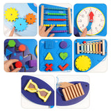 Montessori Walvis Busy Board – Groot Houten Activiteitenbord voor Baby & Peuter