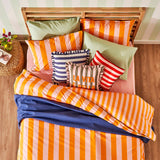 Dekbedovertrekset van 100% katoen, oranje (160x220 cm)