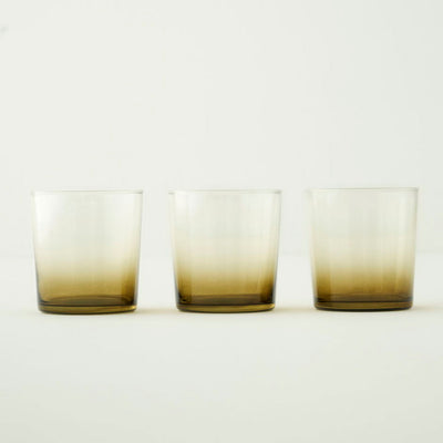 Gekleurde 3-delige glazenset groen (380 cc)