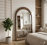 Boogspiegel 180x100 cm – Donker Houten Frame