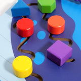 Montessori Walvis Busy Board – Groot Houten Activiteitenbord voor Baby & Peuter