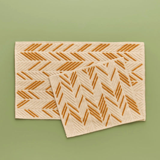Hoekmattenset Mosterd (60x100 - 50x60 cm)