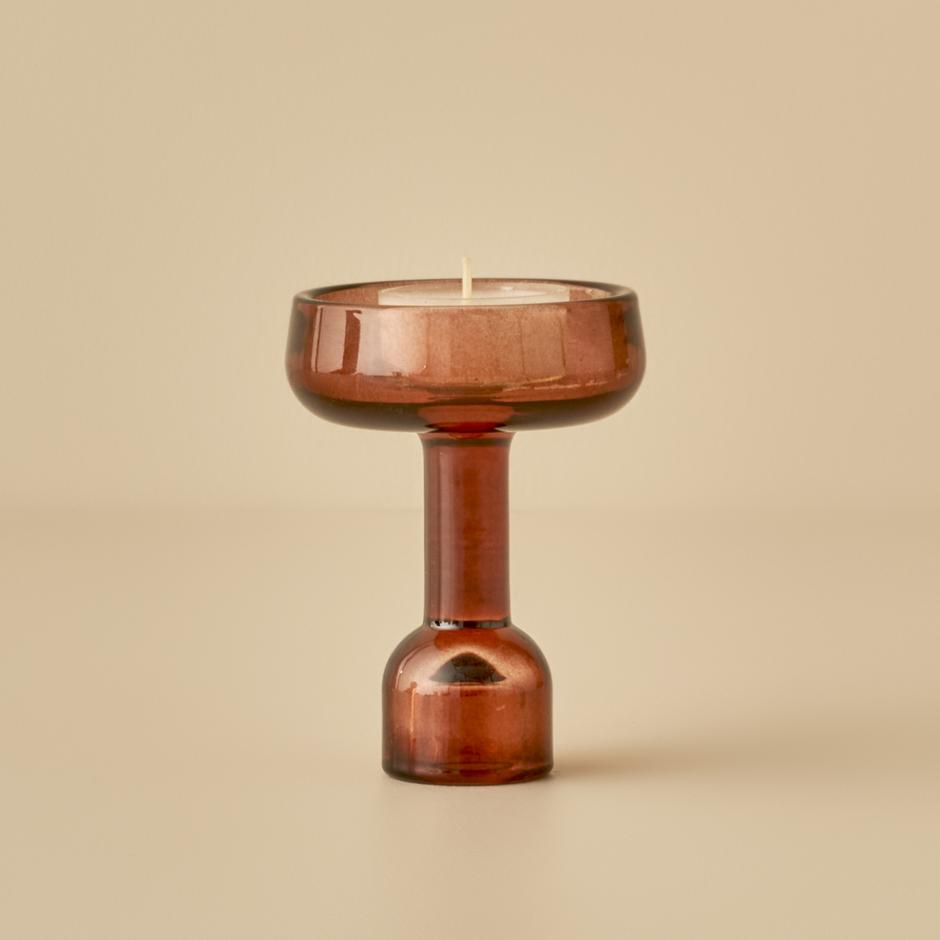 Miguel Kaarsenhouder Claret Rood (7x7x10 cm)