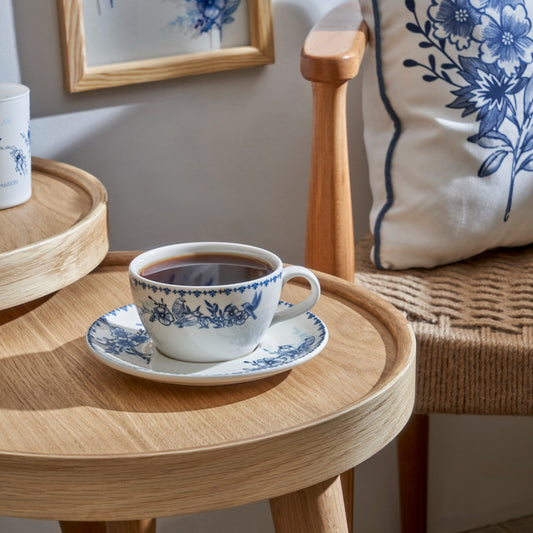 Bleu Blanc – Set van 2 Thee- Cappuccino kopjes