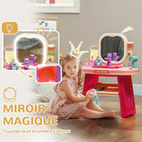 Kinder Kaptafel – Beauty & Make-Up Speelset met Spiegel – Interactief Rollenspel Speelgoed – Voor Peuters & Kleuters – Inclusief Accessoires