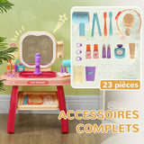 Kinder Kaptafel – Beauty & Make-Up Speelset met Spiegel – Interactief Rollenspel Speelgoed – Voor Peuters & Kleuters – Inclusief Accessoires