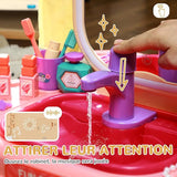 Kinder Kaptafel – Beauty & Make-Up Speelset met Spiegel – Interactief Rollenspel Speelgoed – Voor Peuters & Kleuters – Inclusief Accessoires