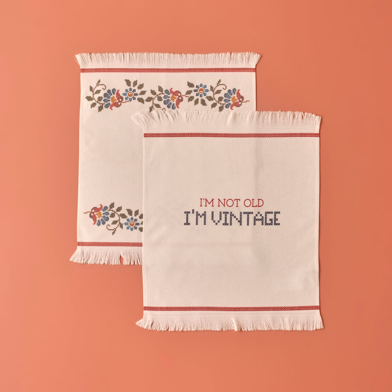 Vintage Theedoek 2 stuks 40x50 cm