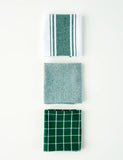 Set van 3 Liberty droogdoeken van 100% katoen, groen (45x65 cm)