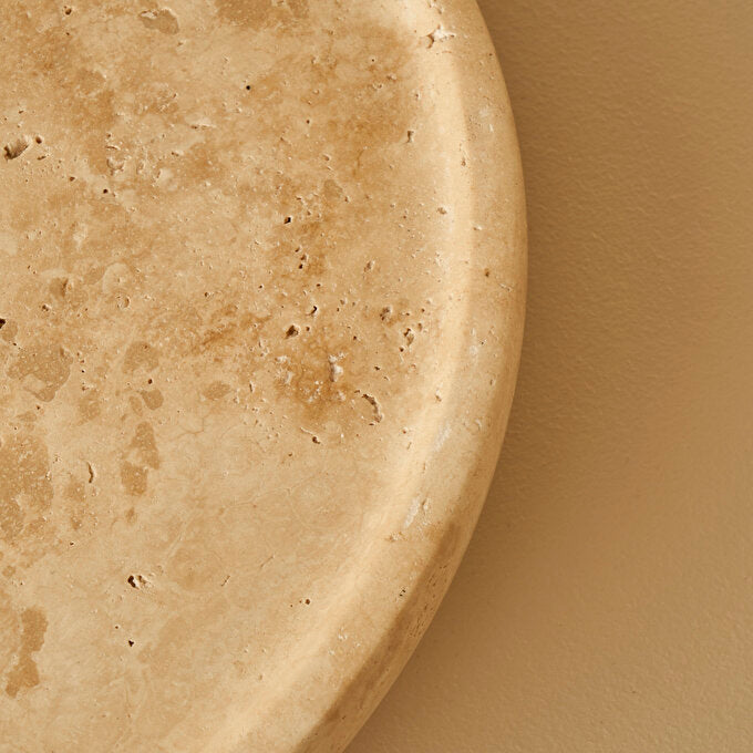 Ephesus Travertin Taartstandaard Naturel (25 cm)