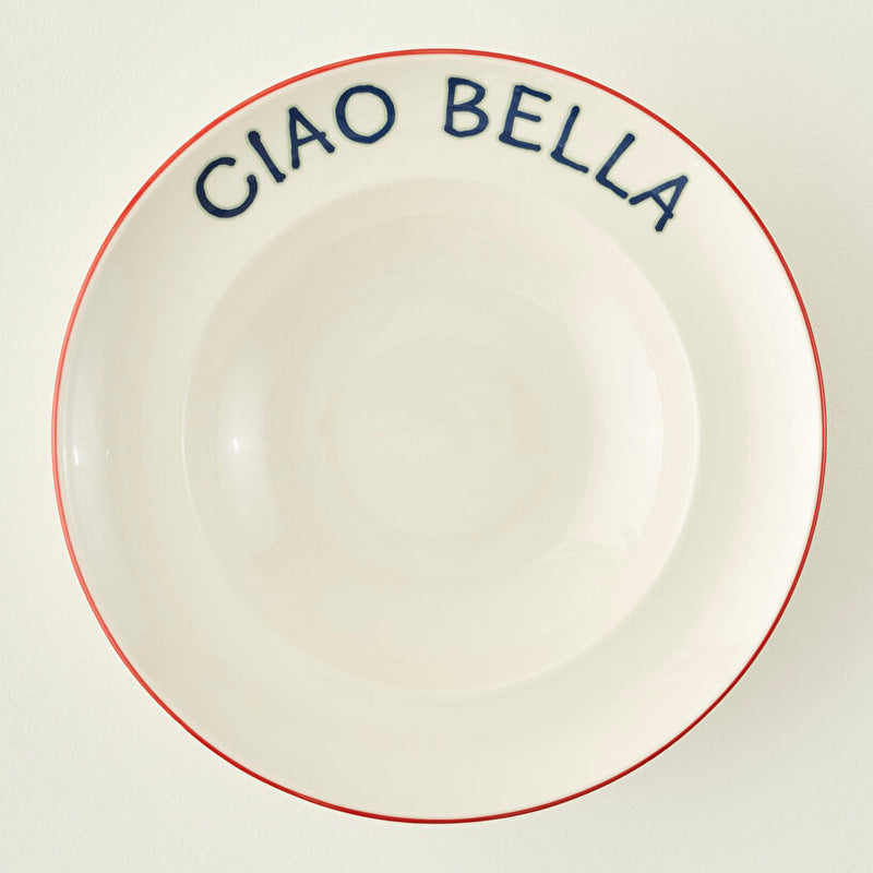 Ciao Bella Line Porseleinen Pastabord Rood (28 cm)