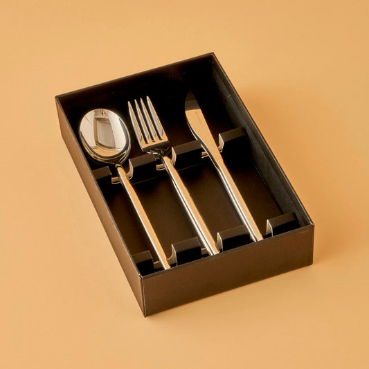 Siena 18-delige dinervork-lepel-messenset zilver