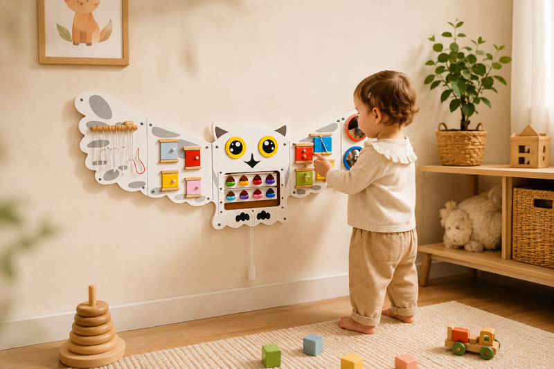 Educatief Houten Busy Board – Montessori Speelgoed 1 Jaar+ - UIL