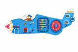 Montessori Vliegtuig Busy Board – Groot Houten Activiteitenbord voor Baby & Peuter