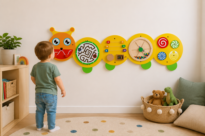 Educatief Houten Busy Board – Montessori Speelgoed 1 Jaar+ - RUPS