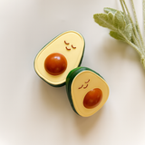 Avocado – Natuurlijke Rubber Baby Bijtring & Bijtspeeltje – Veilig Anti-Bacterieel – 0+ Maanden – Handgemaakt – Groen/Geel/Bruin