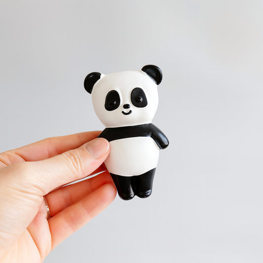 Panda Bijtring – 100% Natuurlijk Rubber | Panda & Bubble Vorm | Veilig & BPA-vrij | Babytandring 0+ Maanden