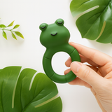 Kikker Ring Bijtring – 100% Natuurlijk Rubber, Kikker‑Ring Vorm | Veilig & BPA‑vrij | Babytandring 0+ Maanden